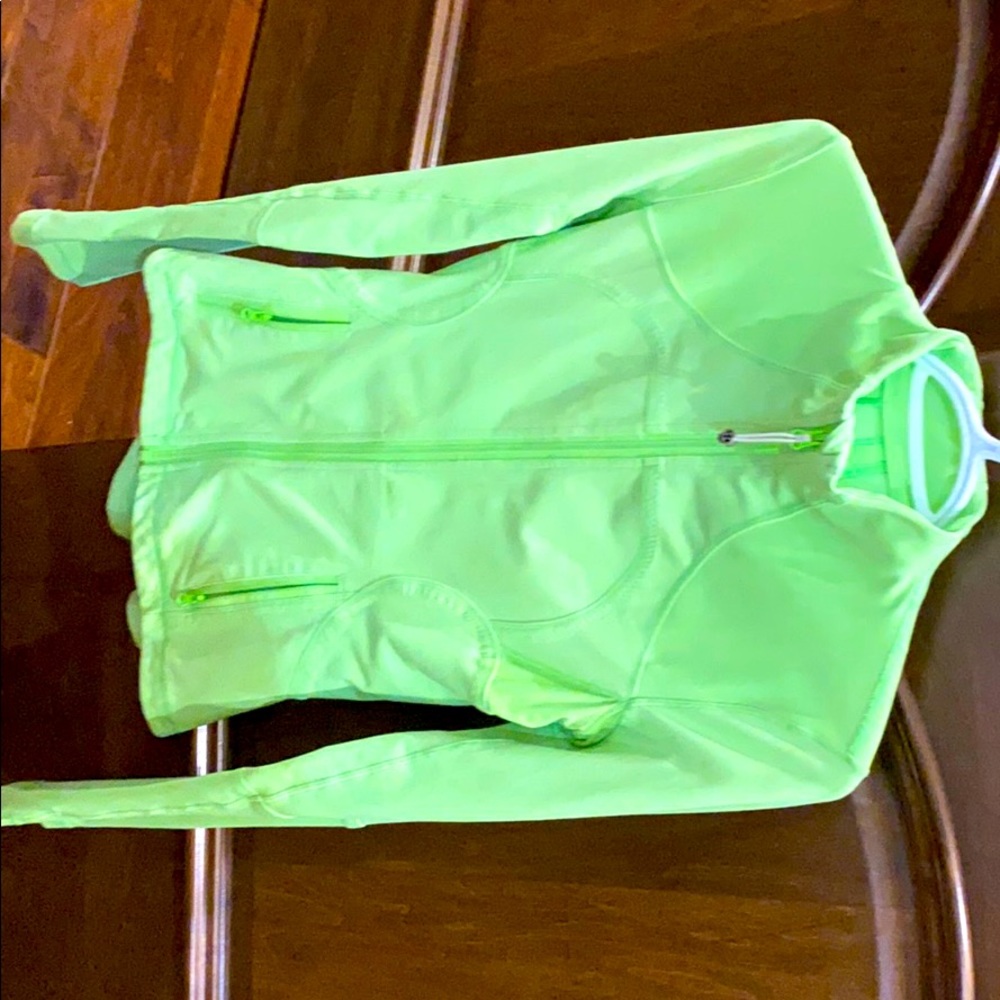 *lululemon* Neon Green Zip Up